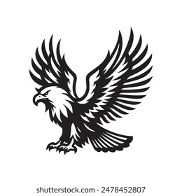 Eagle vector art silhouette design 