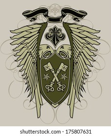eagle vector with background for t-shirt