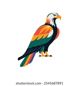 Eagle vector colorful, abstract eagle vector, eagle clipart logo and icon