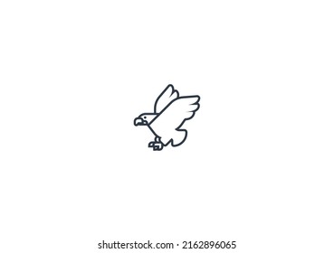 Eagle vector flat emoticon. Isolated Eagle emoji illustration. Eagle icon