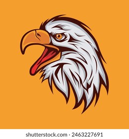 Ilustración de icono de cabeza de Vector de águila