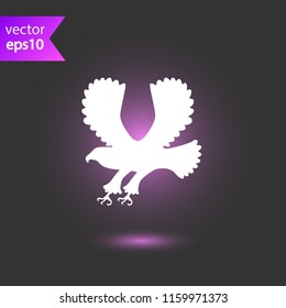 Eagle vector icon. Wild bird vector icon. Animal sign. EPS 10 flat symbol