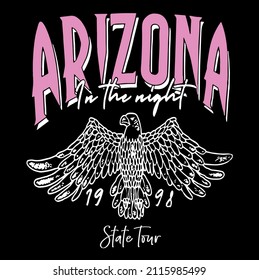 Eagle Vector Illustration, Arizona In The Night, 1998 State Tour