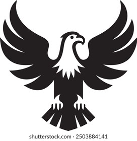 Adler Vektorgrafik in kräftigem Schwarz-Weiß-Design