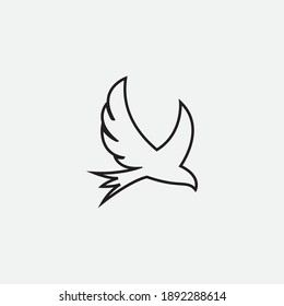 eagle vector illustration design icon logo template