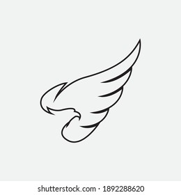 eagle vector illustration design icon logo template