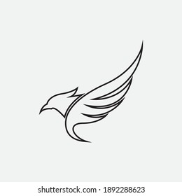 eagle vector illustration design icon logo template