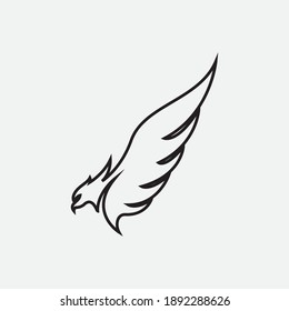eagle vector illustration design icon logo template