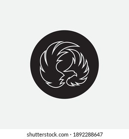 plantilla de logotipo de icono de diseño de ilustración de vector de águila