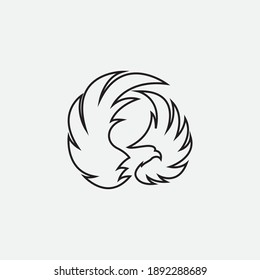 eagle vector illustration design icon logo template