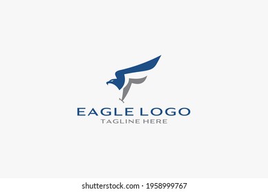 eagle vector illustration design icon logo.