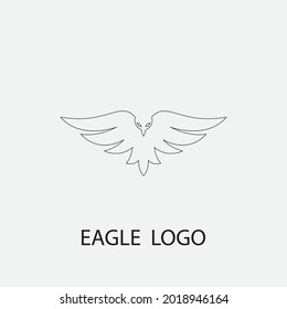 plantilla de logotipo de icono de diseño de ilustración de vector de águila
