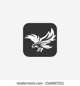 plantilla de logotipo de icono de diseño de ilustración de vector de águila