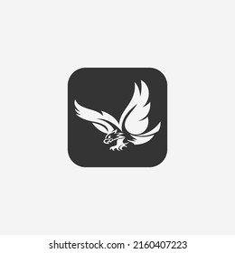 plantilla de logotipo de icono de diseño de ilustración de vector de águila