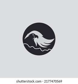 plantilla de logotipo de icono de diseño de ilustración de vector de águila