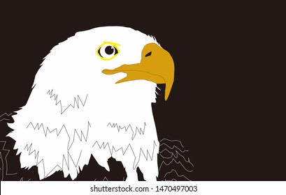 Eagle Vector Illustration isolated on Black