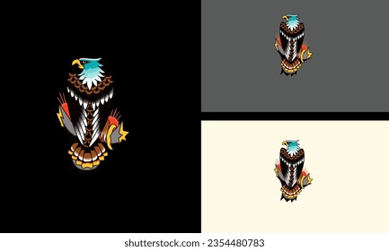 eagle vector illustration mascot design