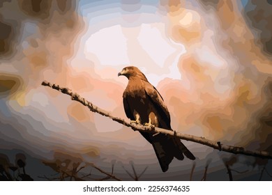 Eagle Vector Illustration Shape Backdrop
