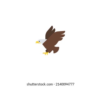 Eagle vector isolated icon. Eagle emoji illustration.