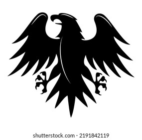 Eagle vector, isolated illustration abstract pattern on white background, tattoo tribal vector design, simple logo on white background