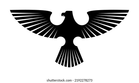 Eagle vector, isolated illustration abstract pattern on white background, tattoo tribal vector design, simple logo on white background