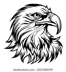 Eagle vector isolated on white background, eagle icon illustration isolated vector sign symbol Hunting style eagle background. Concept on white background isolated vector illustration