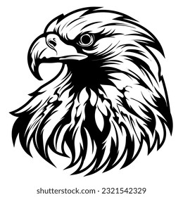 Eagle vector isolated on white background, eagle icon illustration isolated vector sign symbol Hunting style eagle background. Concept on white background isolated vector illustration