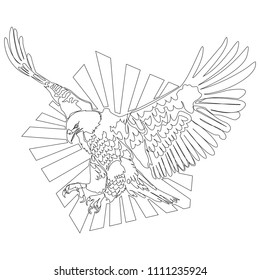 Eagle vector line art