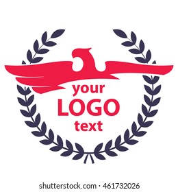 Eagle vector logo. Animal design for sport team branding, T-shirt, label, badge, card or illustration.