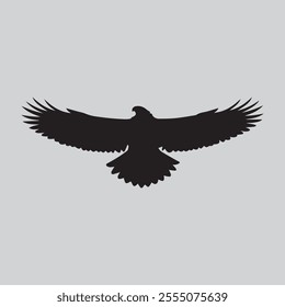 Eagle vector logo with art silhouette design concept
