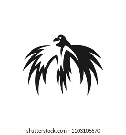 Eagle vector logo. Bird illustration, emblem design on white background