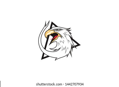 Eagle vector logo design. Isolated on white background.