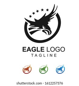 eagle vector logo design silhouette falcon