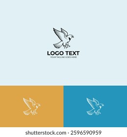 eagle vector logo design template