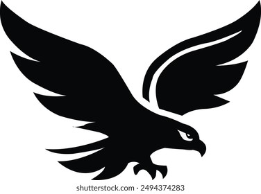 An "Eagle vector logo icon" features a stylized, majestic eagle design, symbolizing power and freedom, ideal for branding and emblems.