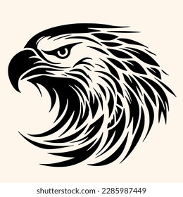 Eagle vector for logo or icon,clip art, drawing Elegant minimalist style,abstract style Illustration