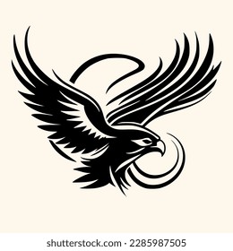 Eagle vector for logo or icon,clip art, drawing Elegant minimalist style,abstract style Illustration