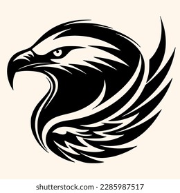 Vector de águila para logotipo o icono, imagen de clip, dibujo Estilo minimalista elegante, estilo abstracto Ilustración