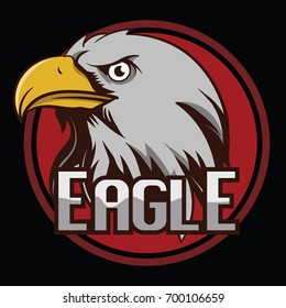 Eagle Vector Logo Sport Team On Red