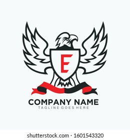 Eagle vector logo template for brand and business name