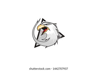 Eagle vector logo template. Isolated on white background.