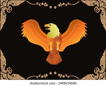 Eagle vector on white background for design work.