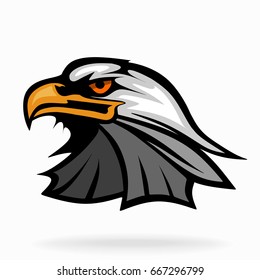 Eagle, vector, on white background, tribal