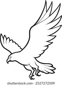 The Eagle vector silhouette image for illustration. 