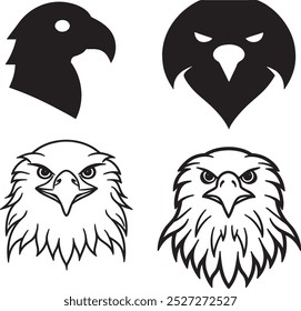 The Eagle vector silhouette image for illustration. 
