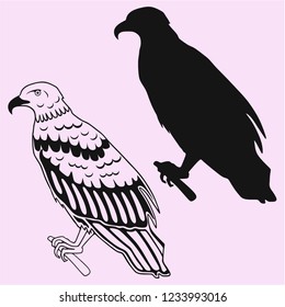 eagle vector silhouette isolated