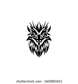 Eagle vector silhouette,tribal abstract illustration