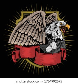 EAGLE VETERANS AMERICA USA ARTWORK. VECTOR 