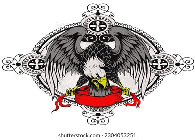 eagle vintage vector art work design