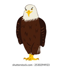 eagle walking in flat style vector